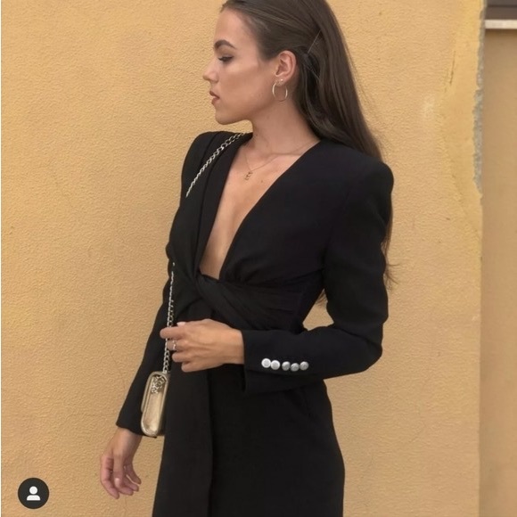 BLOGGERS FAV ZARA NWT DRAPED BLAZER DRESS-SOLD - Picture 9 of 17